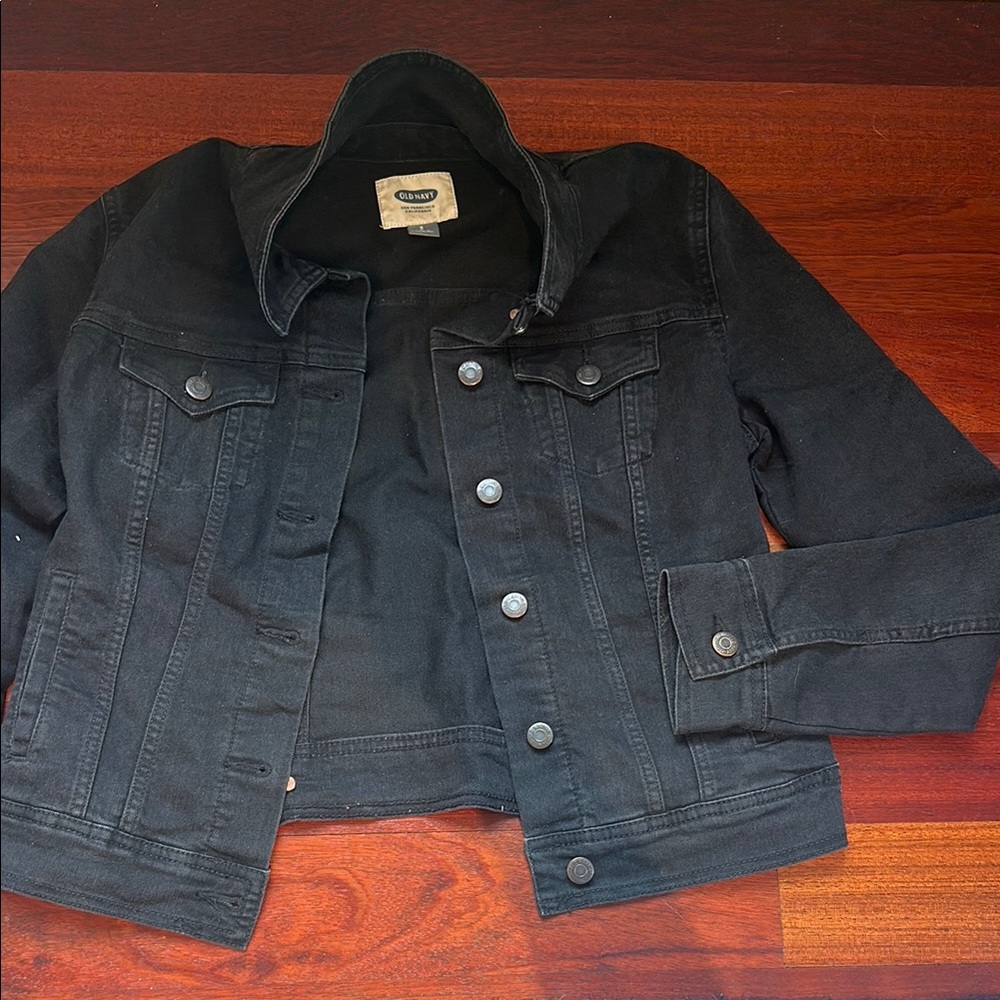Old Navy Black Jean Jacket Classic Design